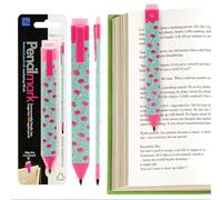 Gifts for Readers & Writers Pencilmark Marque-page 2 en 1 en forme de flamant rose, 3,8 mm pour lire et écrire, marque-page accessoires, marque-pages graphite avec gomme