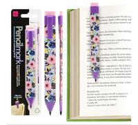Gifts for Readers & Writers Pencilmark Marque-page 2 en 1 en forme de fleur, 3,8 mm pour lire et écrire, marque-pages en graphite avec gomme