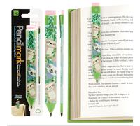 Gifts for Readers & Writers Pencilmark Marque-page 2 en 1 en forme de paresseux 3,8 mm pour lire et écrire, marque-pages en graphite avec gomme