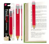 Gifts for Readers & Writers Pencilmark Marque-page 2 en 1 rouge 3,8 mm pour lire et écrire, marque-page et accessoires, marque-pages graphite avec gomme