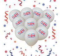 Gifts Shatchi-617 Lot de 50 ballons imprimés Motif drapeau du Royaume-Uni 30,5 cm
