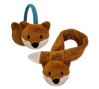Gifts Treat Cache-oreilles fille garçons filles pour enfants cache-oreilles réglables en peluche avec motif animal, Renard brune, M