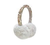 Gifts Treat Cache-oreilles pour filles Cache-oreilles d'hiver pour enfants moelleux, paillettes blanches