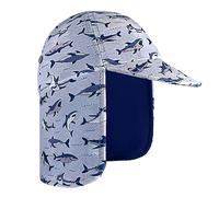 Gifts Treat Chapeau de légionnaire pour Enfants, Casquette de Natation avec Protection Solaire UPF 50+, Chapeau de Soleil pour garçons à séchage Rapide pour la Plage et Le Bord de mer,Requin,1-2 Ans