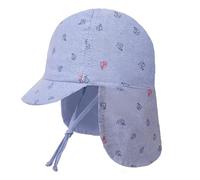 Gifts Treat Chapeau de Soleil pour garçon 100% Coton,Chapeau de Plage pour bébé avec Protection de la Nuque,Essentiels de Plage d'été pour bébé,Bateaux en Jean,6-12 Mois