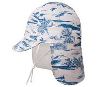 Gifts Treat Chapeau de Soleil pour garçon 100% Coton,Chapeau de Plage pour bébé avec Protection de la Nuque,Essentiels de Plage d'été pour bébé,teintés Bleu et Blanc,1-3 Ans
