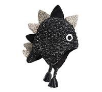 Gifts Treat Chapeaux de Dinosaures tricotés pour garçons, Filles, Chapeau Mignon d'hiver pour Enfants de Dessin animé (Noir-XL)