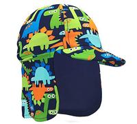 Gifts Treat des Gamins Légionnaires Chapeau, UPF 50+ Protection Solaire Bonnet de Bain Chapeau à Rabat Motif de Dinosaure pour Enfants