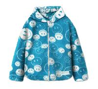 Gifts Treat Filles Vestes Enfants Sherpa Veste polaire Bleu Blousons Manteaux doux chauds Manteaux polaire pour les filles,Bleu,9-10 ans