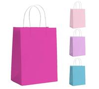 GIFTSAY Lot de 30 sacs cadeaux en papier avec poignées pour fête d'enfants, petits sacs cadeaux parfaits pour anniversaire, mariage, fête prénatale, enterrement de vie de jeune fille - 15 x 8 x 21 cm