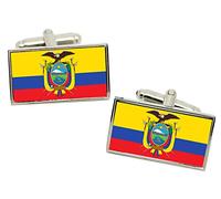 Giftshop UK Boutons de manchette Drapeau de l'Équateur dans une boîte