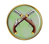 Giftshop UK Duel Pistolets Broche Badge