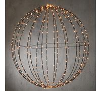 Giftsome Boule Lampe LED - Decoration Noël Ø60 CM - Éclairage de Noël Intérieur et Extérieur - Suspension avec 400 LED - Boule Lumineuse - Lumière Blanc Chaud - Plastique - Noir