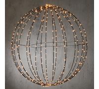 Giftsome Boule Lampe LED - Decoration Noël Ø60 CM - Éclairage de Noël Intérieur et Extérieur - Suspension avec 400 LED - Boule Lumineuse - Lumière Blanc Chaud - Plastique - Noir