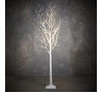 Giftsome Sapin de Noel Artificiel 180 cm - Sapin de Noel Lumineux LED - Décoration Maison de Noël Arbre Lumineux - Branches avec Lumière - Câble de 5 Mètres - Blanc