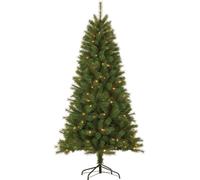 Giftsome Sapin de Noël Artificiel avec lumières 185 cm - Sapin de Noël Artificiel en plastique - Sapin de Noël avec éclairage