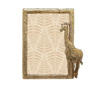 GIFTY GIFTY Cadre photo girafe / 10,2 x 15,2 cm | Pour affichage vertical sur les tables | Parfait pour la décoration de la maison, mariage, remise de diplôme ou toute autre photo importante (doré)