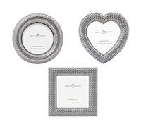 GIFTY GIFTY Lot de 3 petits cadres photo classiques mignons de 6,3 x 6,3 cm pour affichage sur table, cadre photo de bureau, parfait pour Noël, décoration d'intérieur, mariage, remise de diplôme,