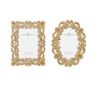 GIFTY GIFTY Mini cadre dor vintage/lot de 2 / 2x3 po | Pour affichage de table | Parfait pour la dcoration de la maison, un mariage, une remise
