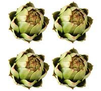 GiftYou [Lot de 4 Grands artichauts Verts - Légumes artificiels et Faux Fruits pour décoration de Cuisine (Vert)