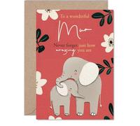 Giftzie Carte d'anniversaire pour maman - Never Forget - Carte d'anniversaire pour maman de la part de son fils et fille, A5 Never Forget Cartes de vœux d'anniversaire