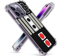 Gifun Coque de jeu pour iPhone 14 Pro Max, coque de protection transparente en polycarbonate rigide + TPU compatible avec iPhone 14 Pro Max 6,7" 2022 - Jeu d'arcade rétro