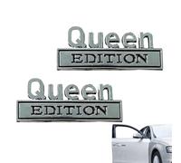 gifyym Autocollant Queen 3D - 2 Pièces Étanches 3D Métal Autocollants Auto,Édition Reine Emblème Auto - pour Camions SUV Pare-Brise Vitre Porte Panneau Arrière Voiture