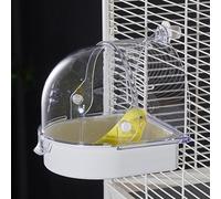 gifyym Bain d'oiseaux pour Cage - Baignoire Transparente pour Douche Et Nid | Bain D'Oiseau Anti-Éclaboussures pour Intérieur - pour Fenêtre Cockatiel Canari Colibri Petit Animal de Compagnie