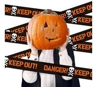 gifyym Bande D'effroi D'halloween - 600cm Bande Halloween | D'avertissement D'halloween Zombie | Banderole D'avertissement Effrayante | Ruban D'avertissement Danger Tape Pour Cour Et Jardin