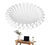 gifyym Bol en marbre en résine - Décoration de bol à volants pour servir et décorer la maison | Décoration en résine avec design ancien (, petit : 15 x 15 x 5 cm )