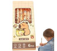 gifyym Capybara Stylos - Outil d'écriture à encre gel effaçable | Ensemble rétractable antidérapant avec pointe fine de 0,5 mm pour des notes lisses | Marqueur animal de dessin animé - Papeterie