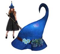 gifyym Chapeau de sorcière confortable en feutre pour Halloween | Accessoires de costume de sorcière pour adultes et hommes, mascarade, cosplay, accessoires photo, maison effrayante