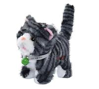gifyym Chat en Peluche électrique - 18 cm réaliste avec Son | Parlant avec Sons Animaux de Compagnie électronique - Cadeau de Noël, Anniversaire, Nouvel an