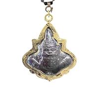gifyym Collier Bouddha - Pendentif De Bouddha Thaïlandais - Collier Homme Argent | Bijoux Spirituels Unisexes | Pendentif En Argent Pour Succès Protection | Sautoir De Chance Et Richesse Pour Femme