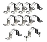 gifyym Collier de serrage rigide en acier inoxydable - Nervure renforcée pour plus de résistance, 2 trous pour conduit EMT collier de serrage en métal pour installation