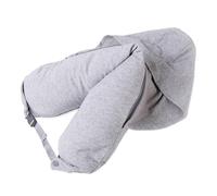 gifyym Coussin Cou Avion - Remplissable Voyage avec Capuche | Sac Rangement Intégrable pour Dormir | Maison Voiture Hôtel Camping Trajet | Léger Transportable Compact