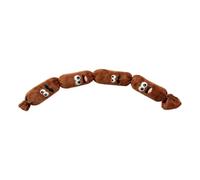 gifyym Dog Squeaky Toy - Sausage Chew | Plush Teething | Interactive Soft Velvet, Calms Boredom & , Durable Biting, for Small Medium Dogs Home Indoor Play