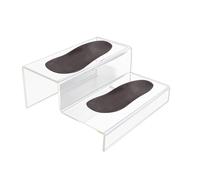 gifyym Étagère d'affichage en acrylique - Étagère d'affichage polyvalente pour objets de collection | Support 2/3 couches, étagère d'escalier, rehausseurs de barre de bonbons