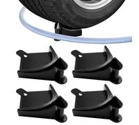 gifyym Guide Tuyau Auto - Kit Rouleaux Lavage Pneus | Accessoire Nettoyeur Haute Pression Anti-Blocage sous Roues | Équipement Entretien Système Rotation Verrouillable | 4 Pièces PP Plastique