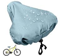 gifyym Housse de pluie pour selle de vélo - Imperméable - En PVC - Avec cordon de serrage - Revêtement en PU argenté pour protection contre le soleil et la poussière (environ 27 x 24 cm)