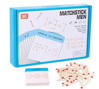 gifyym Jouet Empilage Bois - Casse-Tête 3D Construction | Jeu Logique Allumettes Bois | Interactif Parent-Enfant Apprentissage Précoce 3+ Ans Activité Maternelle Résolution Problèmes