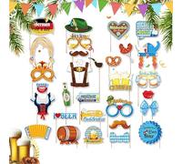 gifyym Kit de décoration pour fête de la bière - Décoration bavaroise - Accessoires photo pour mariage - Décoration de fond pour adultes - Fêtes en plein air - Anniversaire d'Halloween