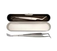 gifyym Kit de Retrait de tiques - Pince à épiler Professionnelle 2 en 1 en Acier Inoxydable | Retrait sûr des tiques pour Les Humains, Les, Les Chiens et Les Chats | Outil d'extraction de