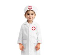 gifyym Manteau de laboratoire blanc pour enfant | Medical Lab Coats - Costume de scientifique pour enfants, manteau de laboratoire de doctorat, tenue Playsets jeu éducatif pour filles