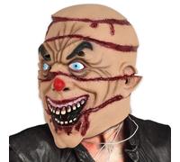 gifyym Masque Visage Latex, Masque de Carnaval Ensanglanté, Latex Unisexe, Accessoire Déguisement Cosplay pour Halloween Théâtre Fête Déguisée
