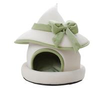 gifyym Nid de coton pour lapin - Lit en peluche en forme de chapeau de paille | Maison d'hiver amovible et chaude pour petits animaux de compagnie, lapins, cochons d'Inde, hérissons, design