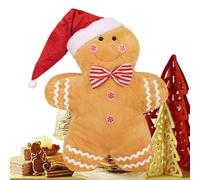gifyym Peluche de Noël en forme de gingembre - Jouet en peluche pour fille - Décoration de Noël - Jouet en coton PP pour enfants, filles et famille - Baiser confortable