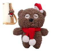 gifyym Pendentif en forme d'ours de Noël, en peluche, pendentif décoratif pour clés, décoration de poupée d'ours | pour enfants et adultes, sac à main, voyage, école, trafic de trajet
