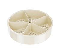 gifyym Plateau de Service à Compartiments | Plateau Rotatif 5 Compartiments Rond pour Légumes,Plats à Fruits pour Service | Pour L Animation Noël Pique Niques Camping Thanksgiving Voyage