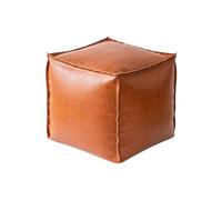 gifyym Repose-pieds, pouf cube de rangement en cuir rechargeable 40 cm, pouf multifonction pour salon, chambre, bureau, de rangement décoratif, siège non rembourré, pliable